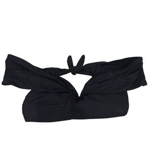 Becca Black Bandeau Bikini Top Womens S Sleeves New